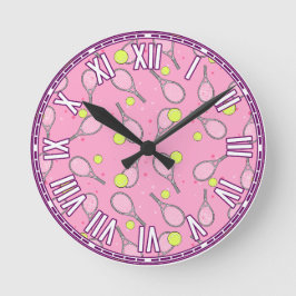 Reloj Redondo Mediano Diseño de tenis