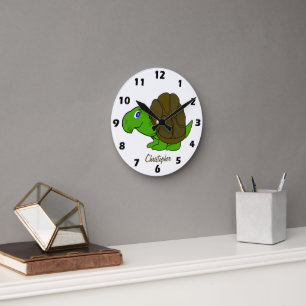 Reloj Redondo Mediano Diseño de Tortuga Personalizado