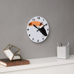 Reloj Redondo Mediano Diseño de Tucán