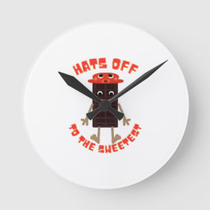 Reloj Redondo Mediano Diseño del día del chocolate