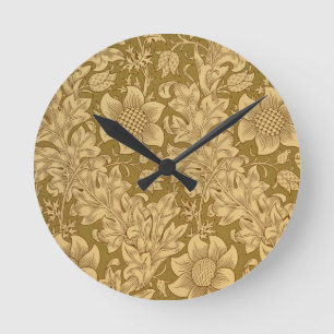 Reloj Redondo Mediano Diseño del papel pintado del "Fritillary", 1885