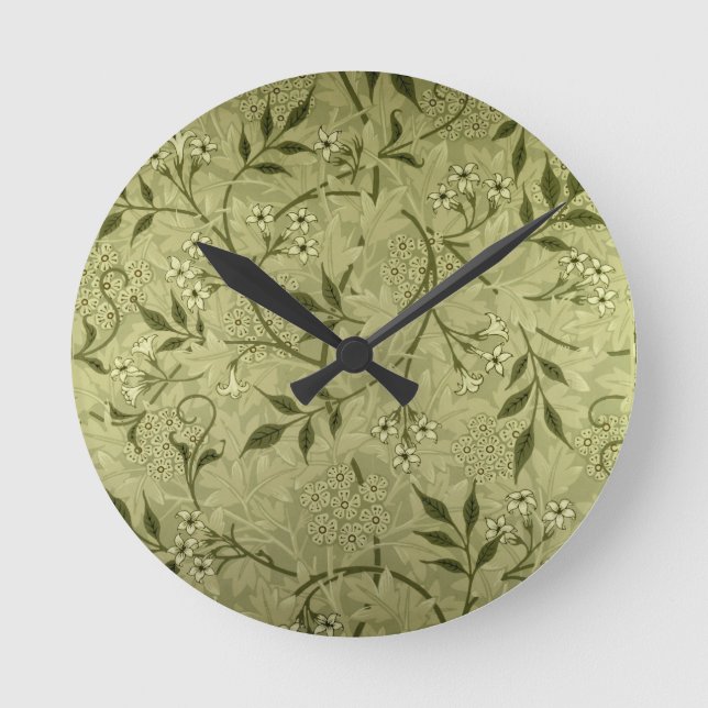 Reloj Redondo Mediano Diseño del papel pintado del "jazmín", 1872 (Anverso)