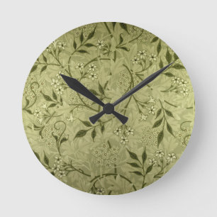 Reloj Redondo Mediano Diseño del papel pintado del "jazmín", 1872
