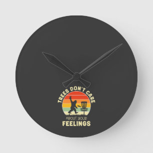 Reloj Redondo Mediano Diseño divertido de disco retro de golf Frisbee