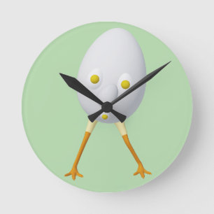 Reloj Redondo Mediano Diseño divertido de personajes de huevo RG y RA