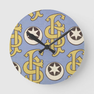 Reloj Redondo Mediano Diseño eclesiástico del papel pintado de la