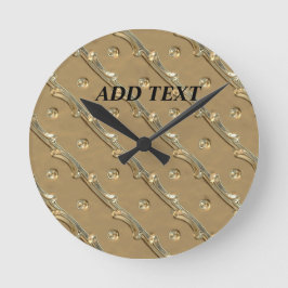 Reloj Redondo Mediano Diseño elegante de oro