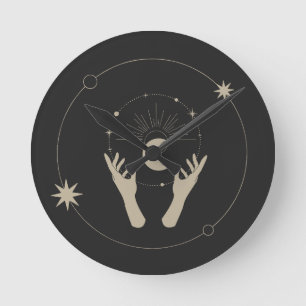 Reloj Redondo Mediano diseño estético de fantasía bajo la luz de la luna