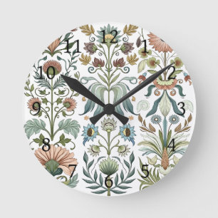 Reloj Redondo Mediano Diseño floral Art Nouveau 402 flores