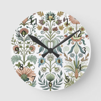 Reloj Redondo Mediano Diseño floral Art Nouveau 402 flores