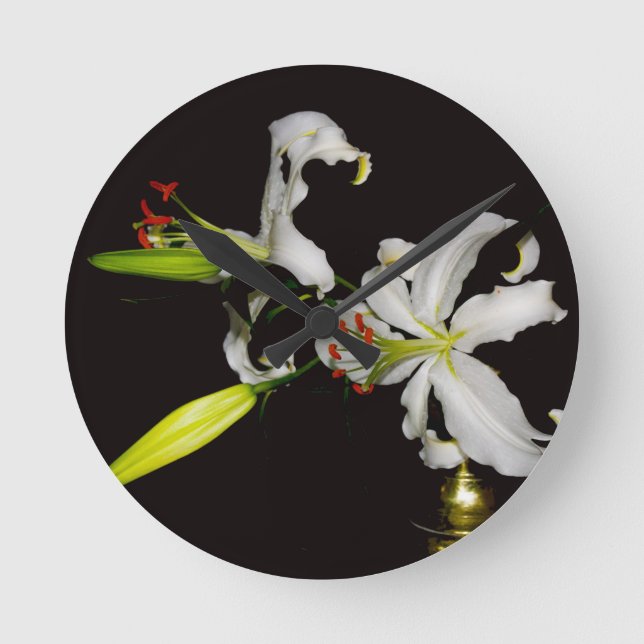 Reloj Redondo Mediano Diseño irlandés - Colección de bronce y flores (Anverso)