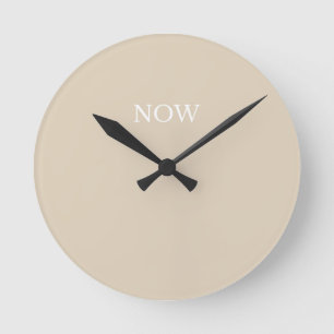 Reloj Redondo Mediano Diseño minimalista de color beige ahora Mindfulnes