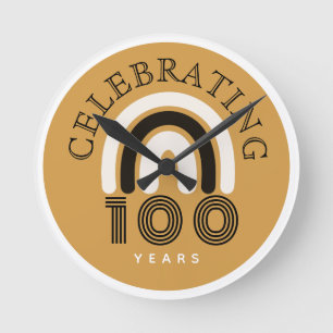 Reloj Redondo Mediano Diseño moderno del 100º aniversario