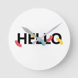 Reloj Redondo Mediano Diseño moderno, divertido, lúdico y colorido de He