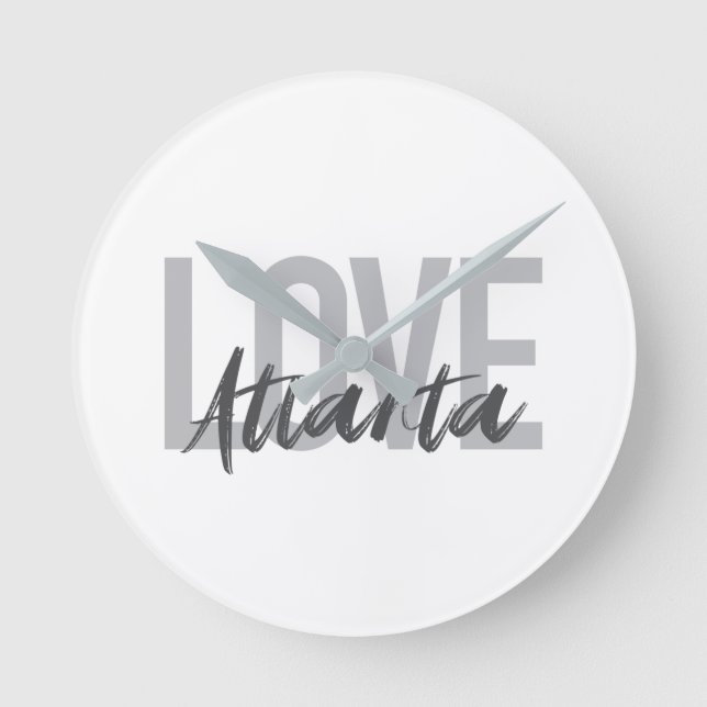 Reloj Redondo Mediano Diseño moderno, simple, fresco, urbano Love Atlant (Anverso)