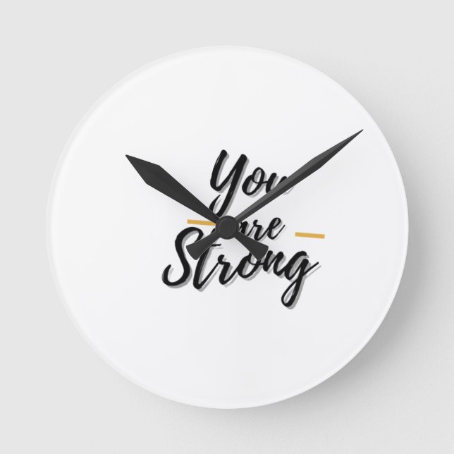 Reloj Redondo Mediano Diseño motivacional positivo (Anverso)