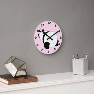 Reloj Redondo Mediano Diseño Panda