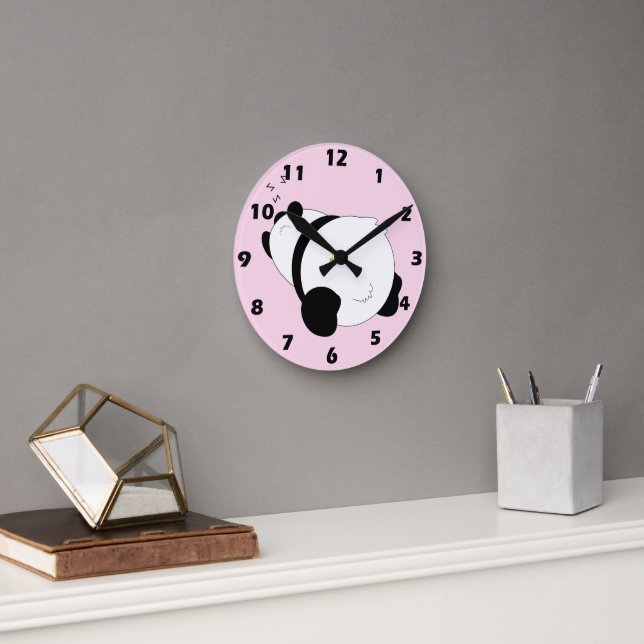 Reloj Redondo Mediano Diseño Panda (Oficina)