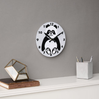 Reloj Redondo Mediano Diseño Panda