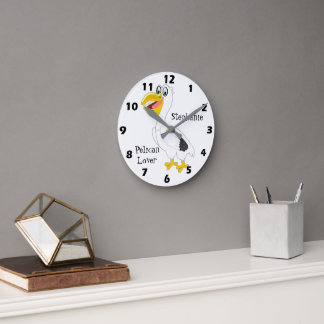 Reloj Redondo Mediano Diseño Pelicano