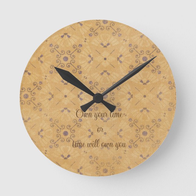 Reloj Redondo Mediano Diseño romántico vintage (Anverso)