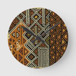Reloj Redondo Mediano Diseño tribal africano Kuba