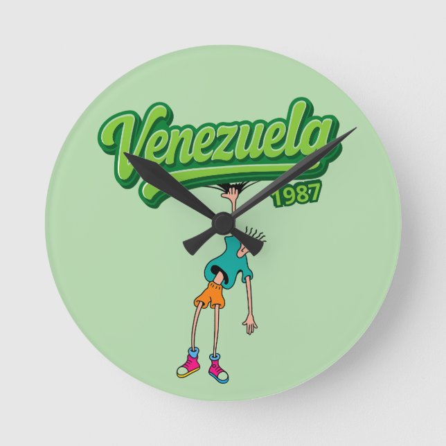 Reloj Redondo Mediano Diseño Venezuela 1987 – Estilo retro ochentero  (Anverso)