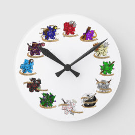 Reloj Redondo Mediano Diseños de dados de Dungeons and Dragons Class