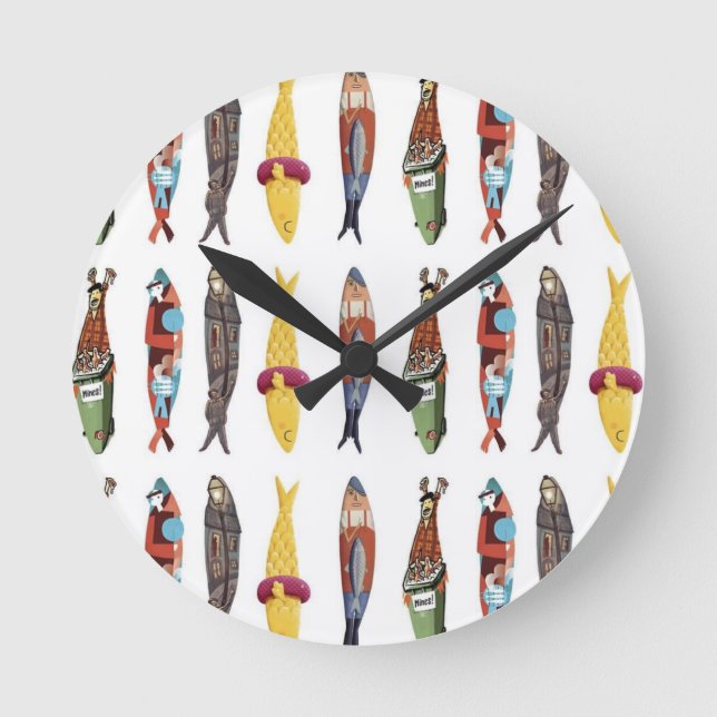 Reloj Redondo Mediano Diseños de Portugal (Anverso)