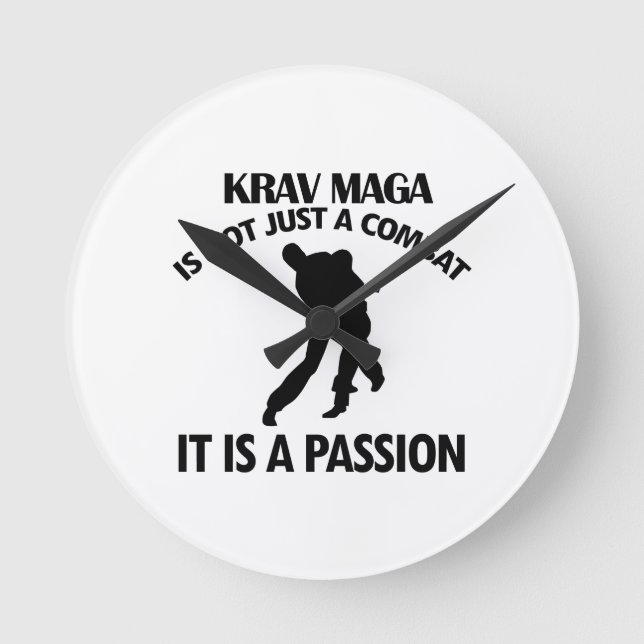 Reloj Redondo Mediano DISEÑOS frescos de KRAV MAGA (Anverso)