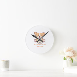 Reloj Redondo Mediano Diseños perfectos para amantes de perros y regalos