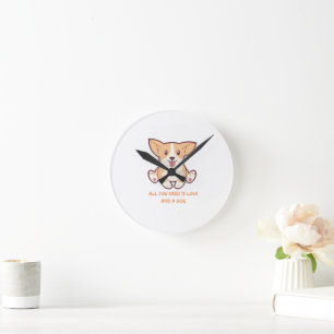 Reloj Redondo Mediano Diseños perfectos para amantes de perros y regalos