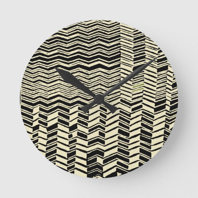 Reloj Redondo Mediano Diseños tribales de Kuba (Anverso)