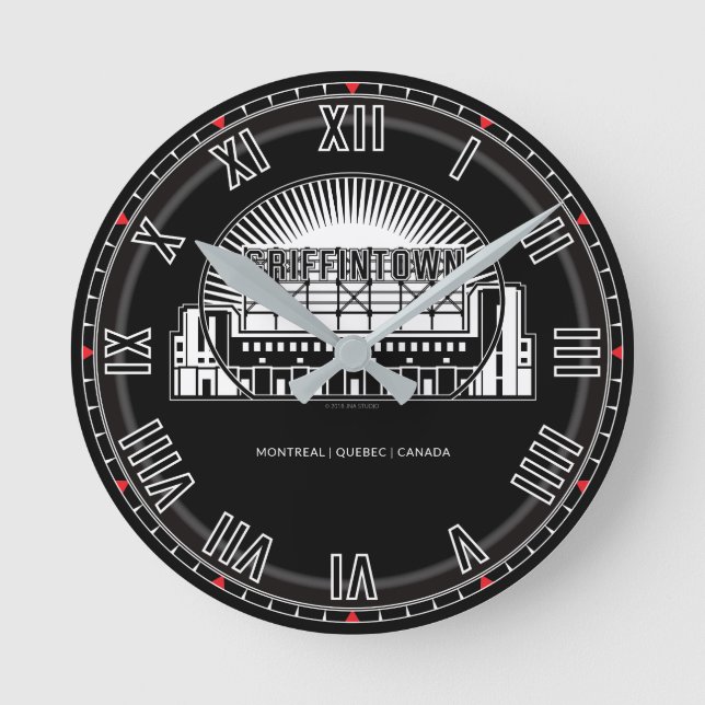 Reloj Redondo Mediano Distrito histórico de Griffintown (Anverso)