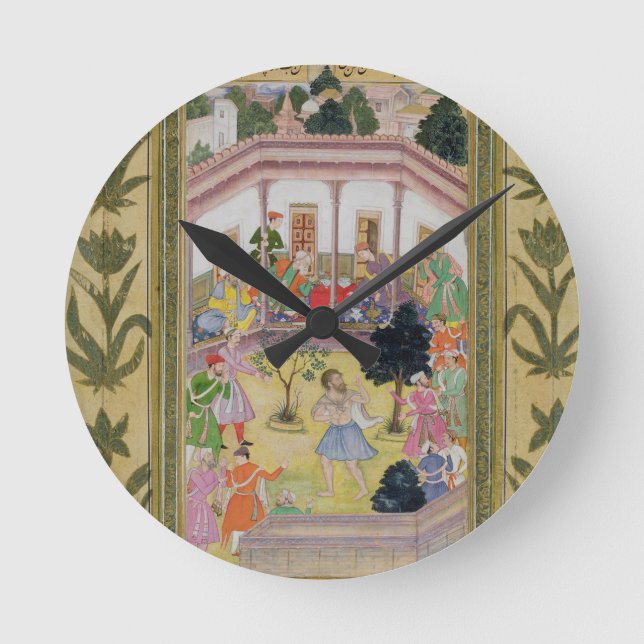 Reloj Redondo Mediano Disturbio de un loco en una reunión social, para (Anverso)