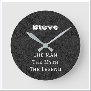 Reloj Redondo Mediano Divertido Lindo El Hombre El Mito La Leyenda Perso