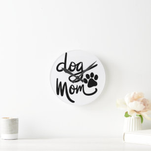 Reloj Redondo Mediano Divertido perro Paw Dog Mom