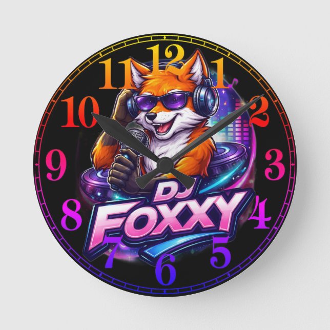 RELOJ REDONDO MEDIANO DJ FOXXY 2 (Anverso)