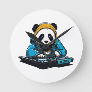 Reloj Redondo Mediano DJ Kawaii Panda