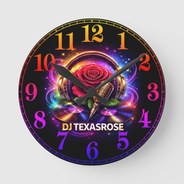 RELOJ REDONDO MEDIANO DJ TEXASROSE 2 (Anverso)