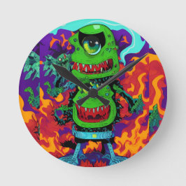 Reloj Redondo Mediano Doblar la monstruosidad - Ken Gage Art