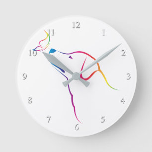 Reloj Redondo Mediano Dog and Butterfly