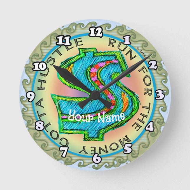 Reloj Redondo Mediano Dólar todopoderoso (Anverso)