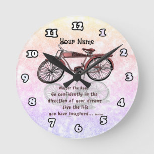 Reloj Redondo Mediano Domina la bicicleta de carretera 