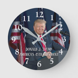 Reloj Redondo Mediano Donald J. Trump 45º presidente Keepsake