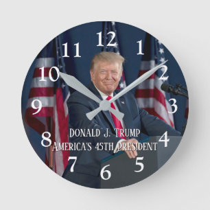 Reloj Redondo Mediano Donald J. Trump 45.º presidente Keepsake