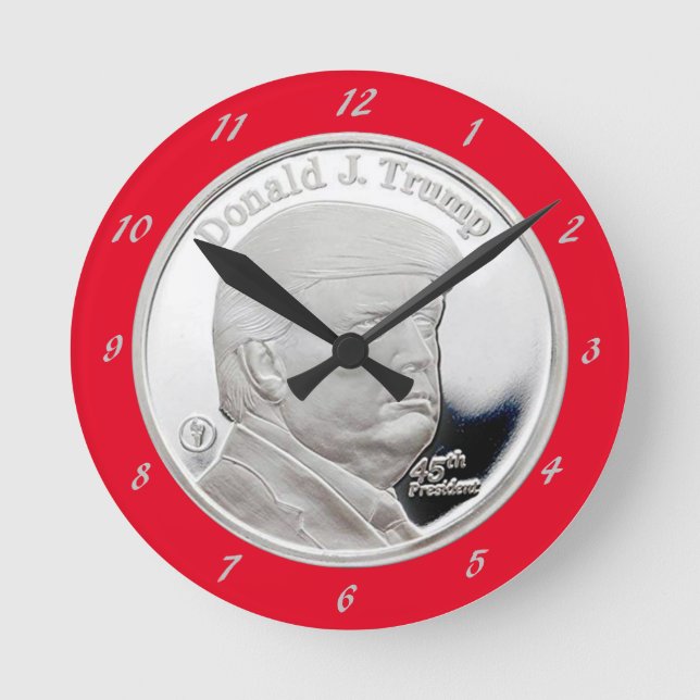 RELOJ REDONDO MEDIANO DONALD TRUMP (Anverso)