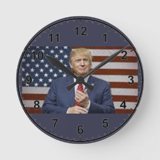 Reloj Redondo Mediano Donald Trump Flag