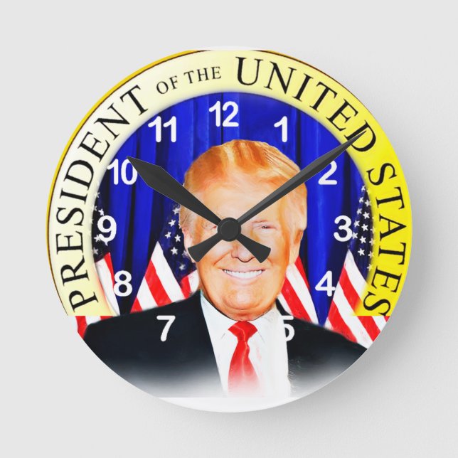 Reloj Redondo Mediano Donald TRUMP-for President de USA _ (Anverso)