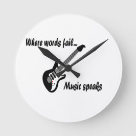 Reloj Redondo Mediano Donde las palabras fallan, la música habla